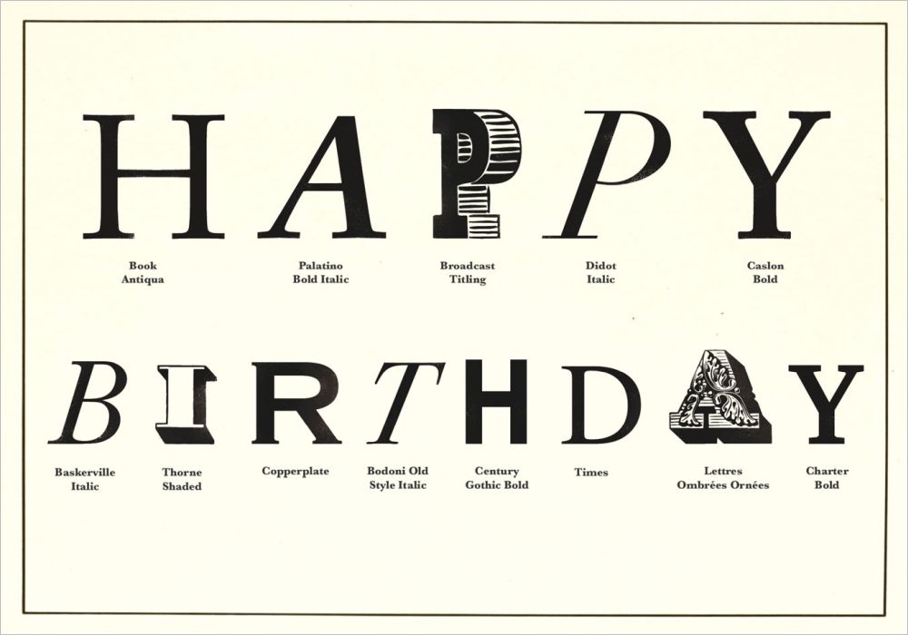 Card-Typographic Birthday