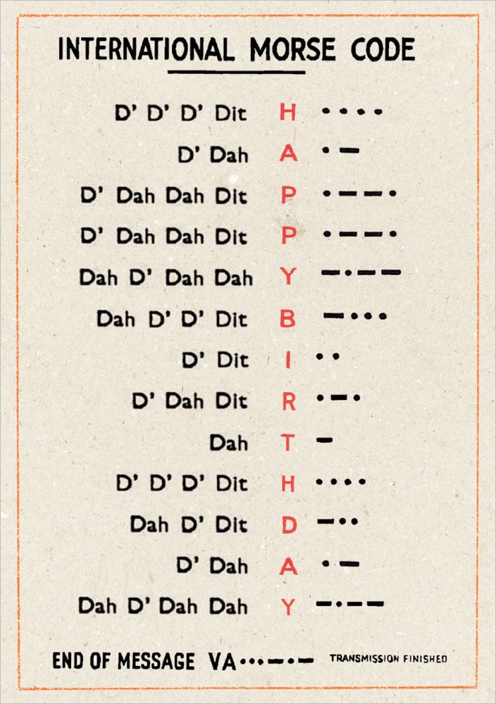 Card-International Morse Code