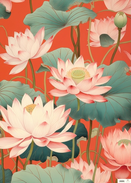 Wrap-Lotus Flowers