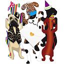 3D Card-Party Dogs
