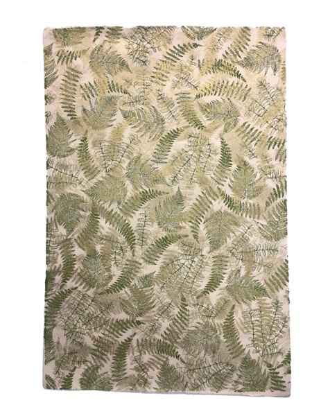 Wrap-Ferns Olive/Gold On Natural