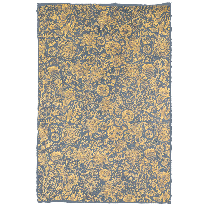 Wrap-Art Decor Gold On Navy