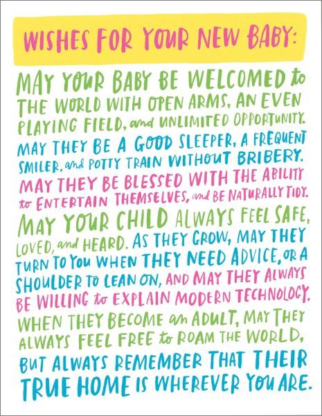Card-Wishes For Your New Baby