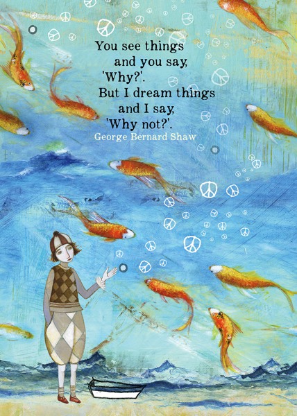 Card-Cat Koi Dream