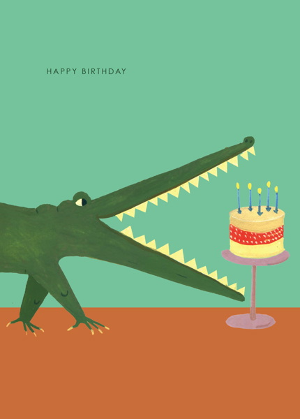Card-Crocodile Birthday Cake