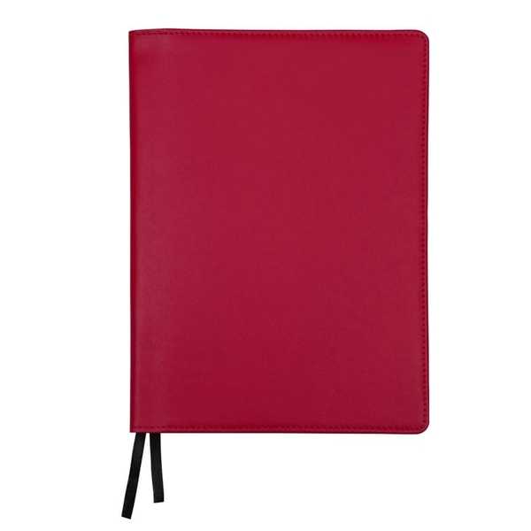 A5 Notebook with Leather Jacket-Red