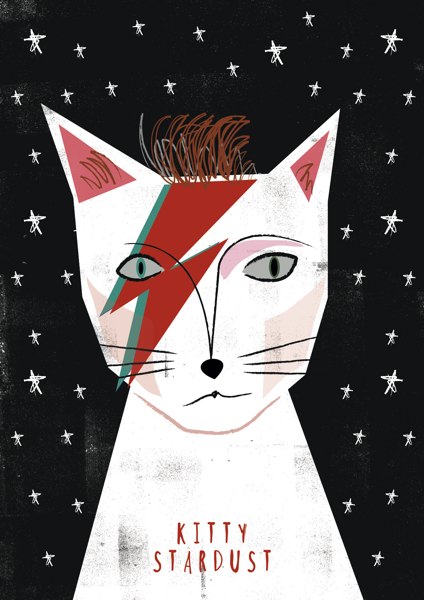 Card-Kitty Stardust