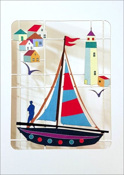 Laser Cut Card-Sailing Boat