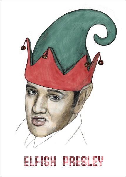 Card-Elfish Presley Christmas