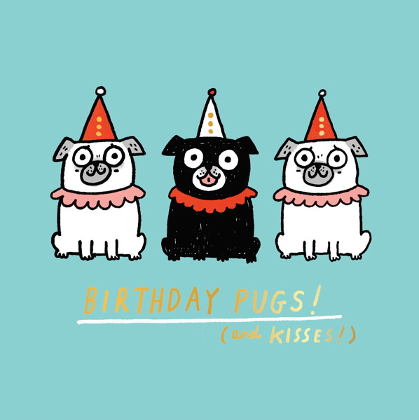 Card-Birthday Pugs