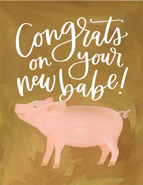 Card-Baby Pig