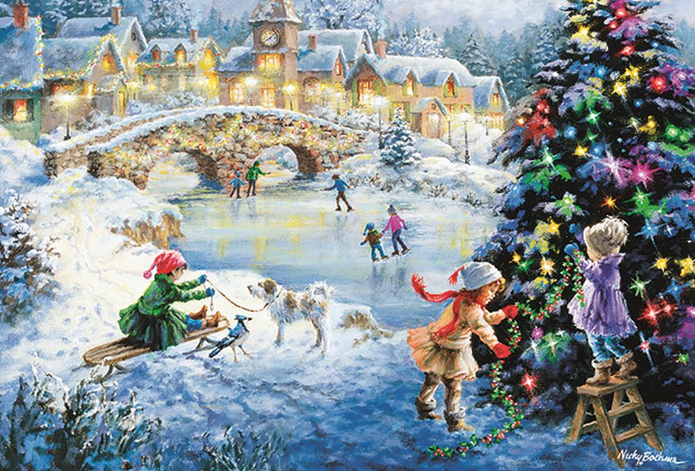 Advent Cal-Card-Children Skating