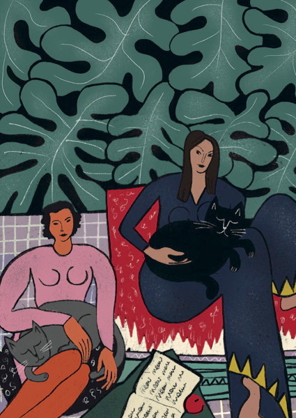 Card-Matisse Cat Ladies