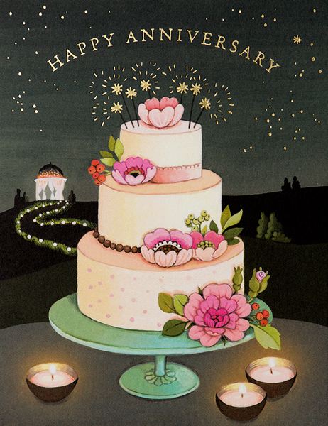 Foil Card-Anniversary Cake