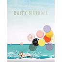 Foil Card-Splashing Dog Birthday