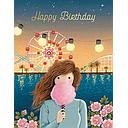Foil Card-Cotton Candy Birthday