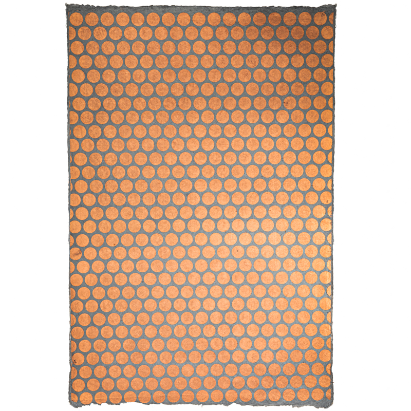 Wrap-Polka Dot Copper On Navy