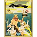 Foil Card-Neptue And Mermaids Birthday