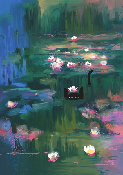 Card-Claws Monet Waterlily