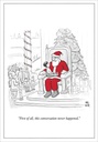 Card-Jewish Boy on Santa's Lap