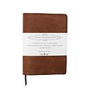 A6 Notebook with Leather Jacket-Tan