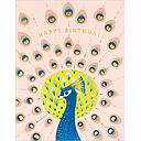 Foil Card-Peacock Birthday