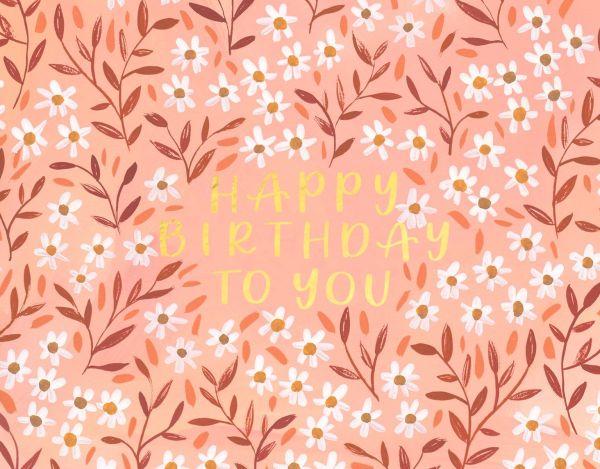 Foil Card-Daisy Meadow Birthday