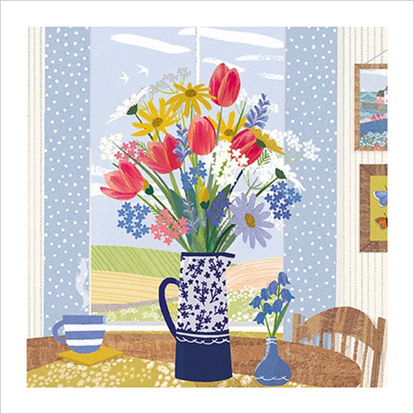 Embossed Card-Banquet of Flowers