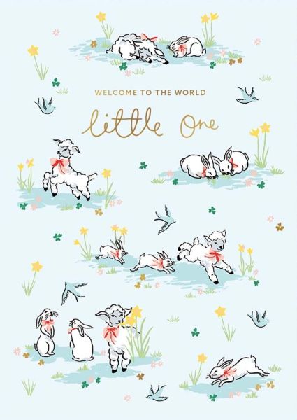 Cath Kidston Foil Card-Hello Little One