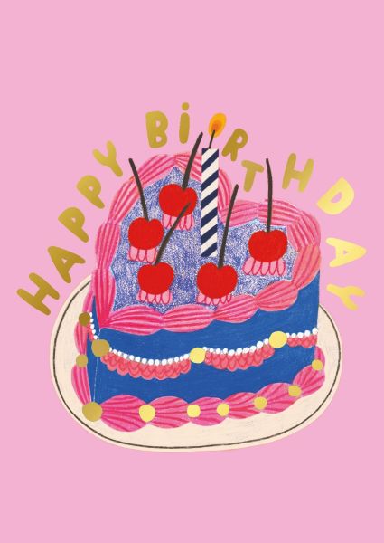 Foil Card-Heart Cake