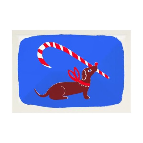 Mini Card-Candy Cane Dog