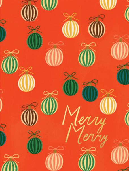 Foil Card-Merry Ornaments