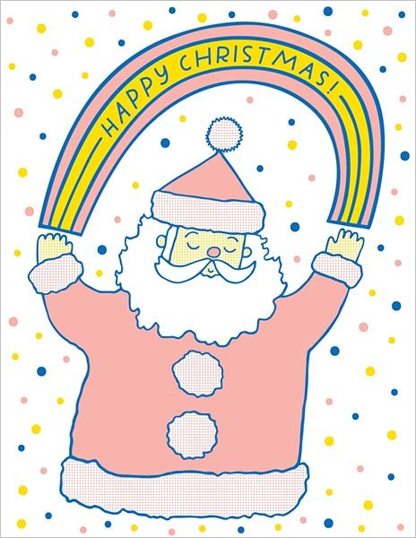 Card-Rainbow Santa