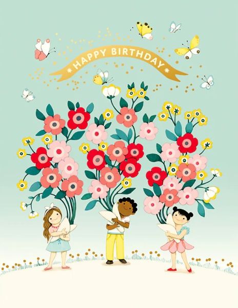 Foil Card-Kids Bouquet Birthday