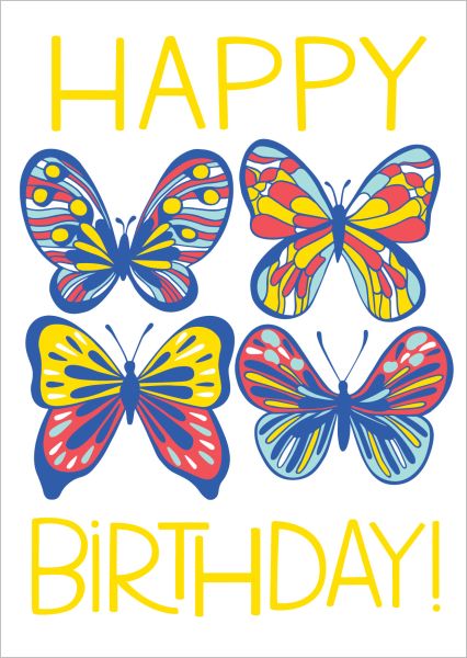 Card-Butterfly Bday