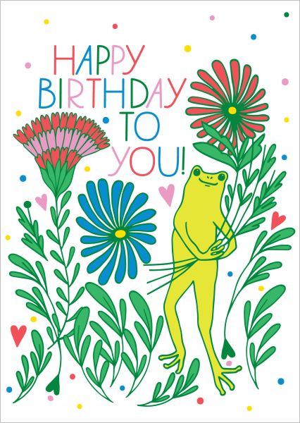 Card-Froggy Bouquet