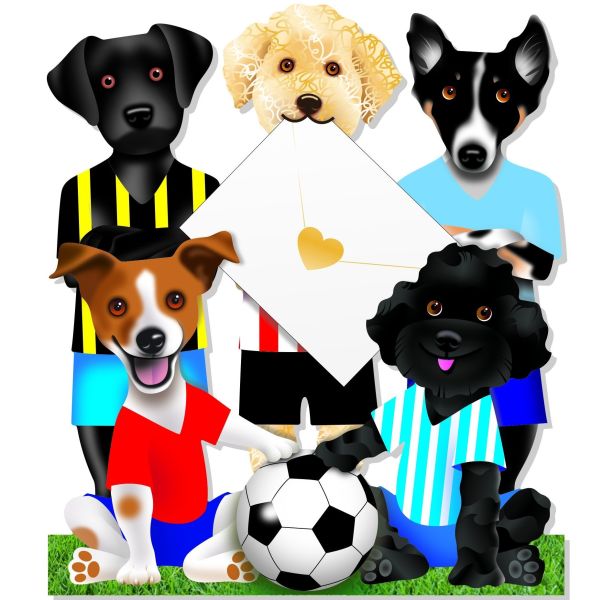 3D Card-Footy Dogs