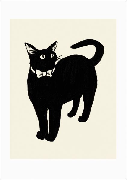 Card-Cat In Bow Tie