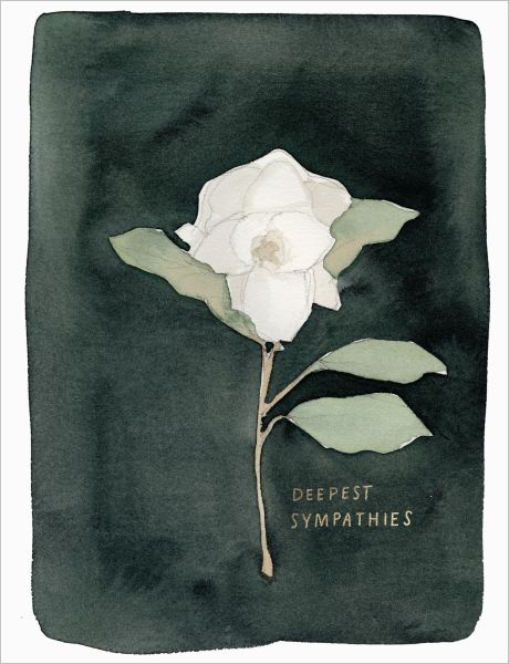 Foil Card-White Flowers