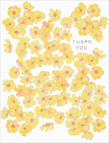 Card-Yellow Flowers Thank You