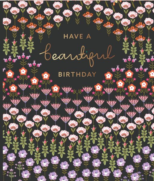 Cath Kidston Card-Dark Ditsy Birthday