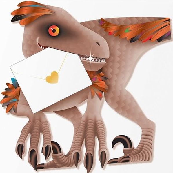 3D Card-Velociraptor