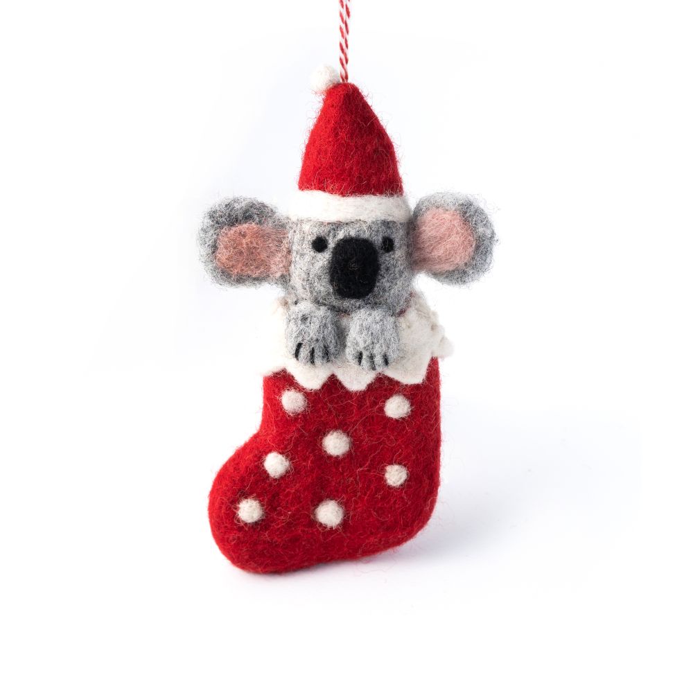 Charity Decoration-Felt Koala Stocking