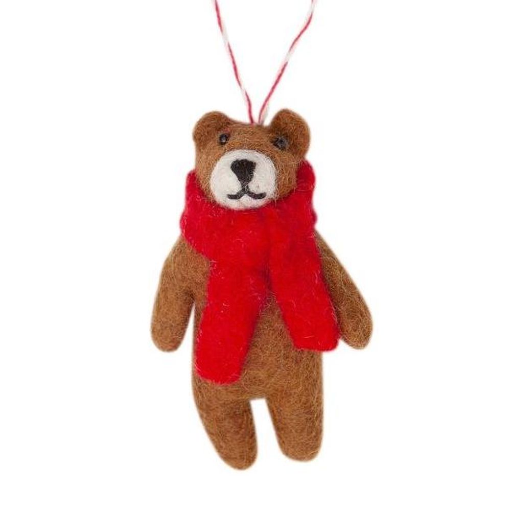 Charity Decoration-Felt Bear Brown