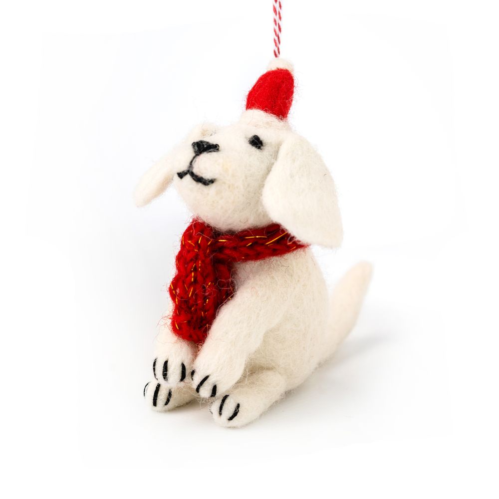 Charity Decoration-Felt Dog Snowy
