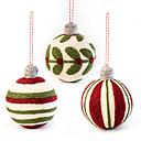 Charity Decoration Set-Felt Green and Red Decorative Baubles
