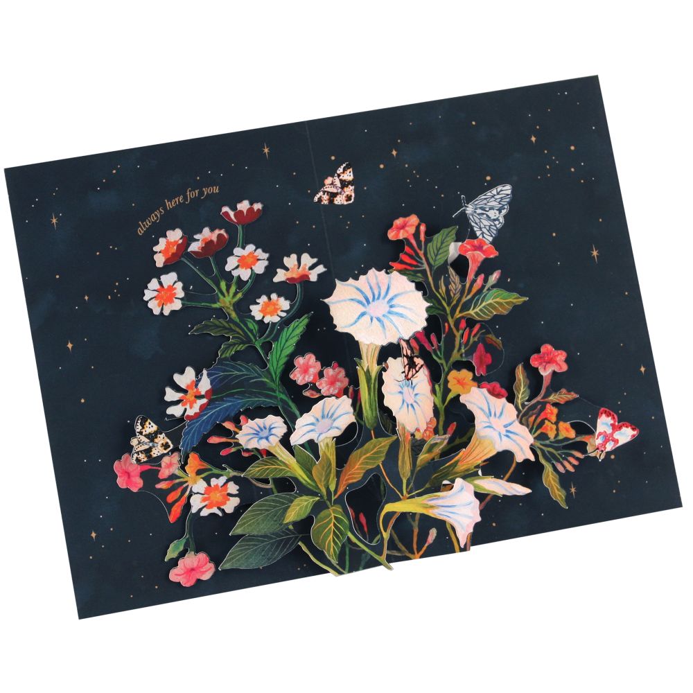 3D Pop-up Card-Night Blooming Flowers 