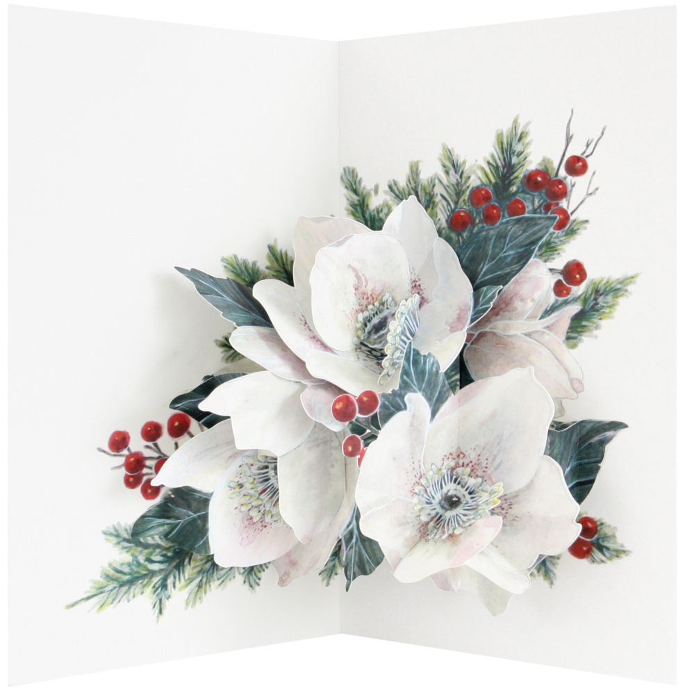3D Pop-up Card-Christmas Rose