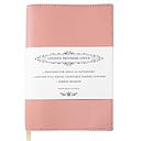 A5 Notebook with Leather Jacket-Dusky Pink