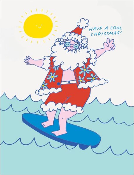 Card-Surfin Santa